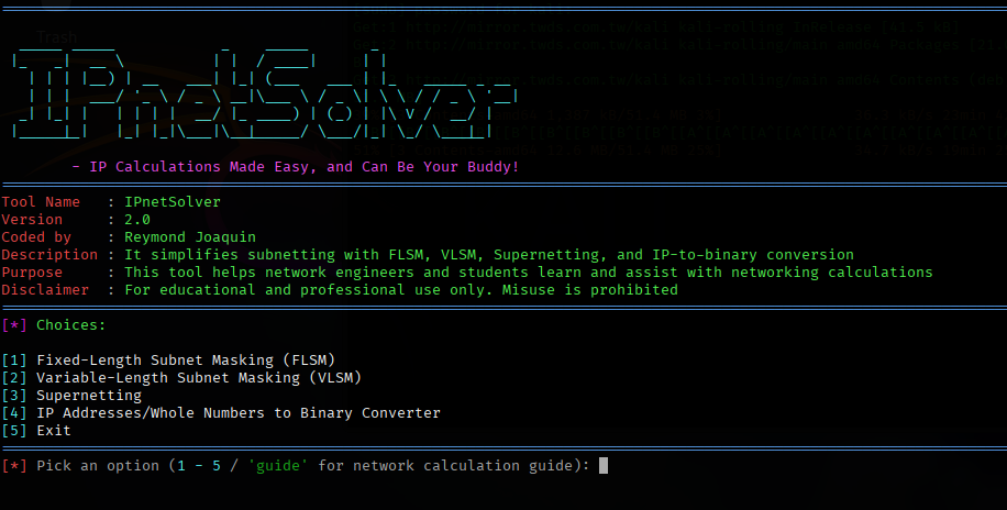 IPnetSolver Screenshot